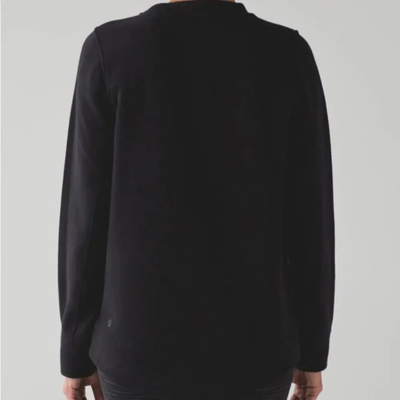Lululemon Fleece Be True Crew Pullover Sweater Black Size 4 - Picture 3 of 9